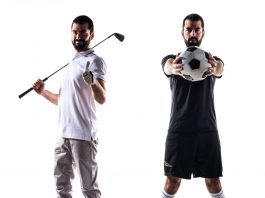 Fussballer und Golf