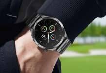 Kardena Gutschein-Code: 15 % Rabatt Großaufnahme der Gesundheitsuhr Kardena Care Pro 4 Plus am Handgelenk