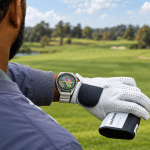 Garmin Approach S72 im Test-Check: Ist das die beste Golf-Smartwatch 2026? Garmin S72 Golfuhr am handgelenk eines Golfers auf dem Platz